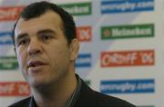 29 March 2006; Michael Cheika, Leinster Coach, speaking at a Leinster Rugby Press Conference. RDS, Ballsbridge, Dublin. Picture credit: Pat Murphy / SPORTSFILE