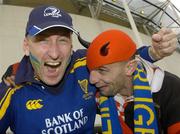 1 April 2006; Leinster fan John Dunne with Toulouse fan El Diablo before the game. Heineken Cup 2005-2006, Quarter-Final, Toulouse v Leinster, Le Stadium, Toulouse, France. Picture credit: Matt Browne / SPORTSFILE