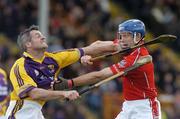 2 April 2006; Declan Ruth, Wexford, in action against Ciaran McGann, Cork. Allianz National Hurling League, Division 1A, Round 4, Wexford v Cork, Wexford Park, Wexford. Picture credit: Pat Murphy / SPORTSFILE