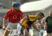 2 April 2006; Declan Ruth, Wexford, in action against Ciaran McGann, Cork. Allianz National Hurling League, Division 1A, Round 4, Wexford v Cork, Wexford Park, Wexford. Picture credit: Pat Murphy / SPORTSFILE
