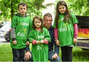 18 May 2014; The Nealon Family, from left to right, James Jnr, Aine, James Snr. and Aoife from Leixlip , Co. Kildare watching Stage 1 of the 2014 An Post Rás. Dunboyne - Roscommon. Picture credit: Ramsey Cardy / SPORTSFILE