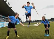 20 May 2014; Dublin GAA stars Bernard Brogan, Danny Sutcliffe, Ciara Ruddy and Ali Twomey helped launch AIG’s jersey promotion at Parnell Park today. AIG is rewarding customers who take out a new car or home insurance policy from www.aig.ie or 1890 27 27 27 with a free kids’ Dublin jersey, or €40 off an adults’ Dublin jersey. The offer runs from May 19th to June 30th.  Vouchers are redeemable on the O’Neills’ website before July 31st. Pictured at the launch is Dublin's Danny Sutcliffe with Robert Burnett, left, and Sean Flanagan, from Scoil Chiarain, Glasnevin, Dublin. Parnell Park, Dublin. Picture credit: David Maher / SPORTSFILE