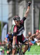 20 May 2014; Jan Sokol, Synergy Baku Cycling, celebrates winning Stage 3 of the 2014 An Post Rás. Lisdoonvarna - Charleville. Picture credit: Ramsey Cardy / SPORTSFILE