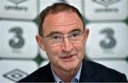 20 May 2014; Republic of Ireland manager Martin O'Neill during a final summer squad announcement. Waterford Medieval Museum, Waterford. Picture credit: Barry Cregg / SPORTSFILE