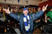 20 May 2014; Ballynanty Rovers AFC supporter Noel Dunphy leads a sing-song in Fitzgerald's Bar during the FAI Junior Cup Aviva Communities Day ahead of Sunday's Final at the Aviva Stadium. Fitzgerald's Bar, Thomondgate, Limerick. Picture credit: Diarmuid Greene / SPORTSFILE