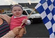 20 May 2014; Ballynanty Rovers AFC supporter Kaia Bennis-Butler, aged 9 months, during the FAI Junior Cup Aviva Communities Day ahead of Sunday's Final at the Aviva Stadium. Ballynanty Community Centre, Limerick. Picture credit: Diarmuid Greene / SPORTSFILE