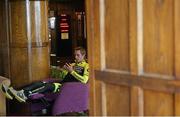 20 May 2014; John Rigby, Champion System-Club, relaxes before Stage 3 of the 2014 An Post Rás. Lisdoonvarna - Charleville. Picture credit: Ramsey Cardy / SPORTSFILE