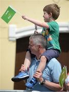 20 May 2014; A young fan waits at the finish line during Stage 3 of the 2014 An Post Rás. Lisdoonvarna - Charleville. Picture credit: Ramsey Cardy / SPORTSFILE