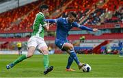 20 May 2014; Stephen Folan, Limerick FC, in action against Brian Lenihan, Cork City. SSE Airtricity League Premier Division, Limerick v Cork City, Thomond Park, Limerick. Picture credit: Diarmuid Greene / SPORTSFILE