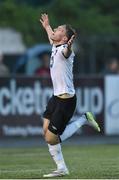 20 May 2014; David McMillan, Dundalk, celebrates after scoring his side's seventh goal. SSE Airtricity League Premier Division, Dundalk v Drogheda United, Oriel Park, Dundalk, Co. Louth. Photo by Sportsfile