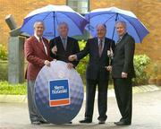 28 March 2006; At the announcement that the Irish PGA Championship has a new title sponsor, the Sherry FitzGerald Group, are, from left, Michael McCumiskey, Irish Region Secretary, PGA, Philip Sherry, Managing Director, Sherry FitzGerald Countrywide, Denis Kane, Chief Executive, Druid's Glen Resort, and Walter Coakley, Director, Sherry FitzGerald group. Sherry FitzGerald, Ireland's largest estate agency, has entered into an agreement with the Irish PGA as Title Sponsor for the Championship. This year's tournament will be held between the 14th and the 17th of September and will be played at Druid's Heath, Co Wicklow, for the first time ever. Sherry FitzGerald Group Head Office, Leeson Street, Dublin. Picture credit: Brendan Moran / SPORTSFILE