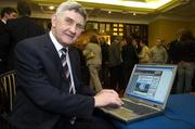 29 March 2006; Laois manager Mick O'Dwyer today helped launch a new website gaaresults.ie. The site will feature game results and match reports instantaneously uploaded after games by participating clubs across the country. Club members may also get results from gaaresults.ie instantly sent to their mobile phones. Skylon Hotel, Drumcondra, Dublin. Picture credit: Brian Lawless / SPORTSFILE