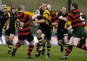 8 April 2006; Eric Buckley, Youghal, in action against Gary Coleman, 2, and Neil O'Kane, Rainey Old Boys. AIB Junior Cup Final, Rainey Old Boys v Youghal, Lansdowne Road, Dublin. Picture credit: Matt Browne / SPORTSFILE