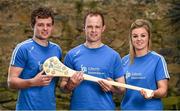 21 May 2014; One Family: One Game: Eight Medals: Kilkenny’s Tommy Walsh, who possesses eight senior All-Ireland medals, with his brother and sister, Padraig and Grace, at the announcement that Liberty Insurance  will insure the All-Ireland winners’ medals across Hurling, Football and Camogie up to and including the 2017 Championships. To learn more about Liberty Insurances GAA offers, visit www.libertygaa.ie Or follow us @LibertyIRL or www.facebook/LibertyInsuranceIreland. Picture credit: Stephen McCarthy / SPORTSFILE