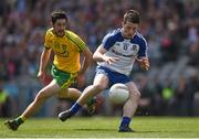 27 April 2014; Chris McGuinness, Monaghan, in action against Mark McHugh, Donegal. Allianz Football League Division 2 Final, Donegal v Monaghan, Croke Park, Dublin. Picture credit: Ray McManus / SPORTSFILE