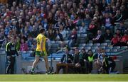 27 April 2014; Rory Kavanagh, Donegal, leaves the field after being sent off by referee David Gough. Allianz Football League Division 2 Final, Donegal v Monaghan, Croke Park, Dublin. Picture credit: Ray McManus / SPORTSFILE