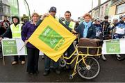 22 May 2014; Cahirciveen postal staff, from left, Josephine Sugrue , Gerry McCarthy, Mícheál O'Sullivan and Marian Kenny get Stage 5 of the 2014 An Post Rás underway. Cahirciveen - Clonakilty. Picture credit: Ramsey Cardy / SPORTSFILE