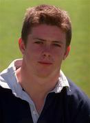 12 July 1999; Andy Dunne during Ireland Rugby U21 Squad Portraits at Wanderers Rugby Club in Dublin. Photo by Brendan Moran/Sportsfile