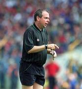 13 June 1999; Referee Aodan MacSuibhne during the Munster Senior Hurling Championship Semi-Final match between Cork and Waterford at Semple Stadium in Thurles, Tipperary. Photo by Ray McManus/Sportsfile