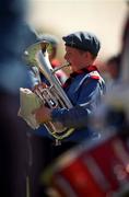 11 July 1999; A member of the band playing at half-time during the Ulster Senior Football Championship Semi-Final match between Down and Tyrone at Casement Park in Belfast. Photo by Damien Eagers/Sportsfile