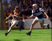 20 June 1999; Charlie Carter of Kilkenny in action against Darren Rooney of Laois during the Guinness Leinster Senior Hurling Championship Semi-Final match between Kilkenny and Laois at Croke Park in Dublin. Photo by Aoife Rice/Sportsfile