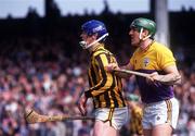 11 July 1993; Christy Heffernan of Kilkenny and Eammon Clearly of Wexford during the Leinster Senior Hurling Championship Final match between Kilkenny and Wexford at Croke Park in Dublin. Photo by Ray McManus/Sportsfile