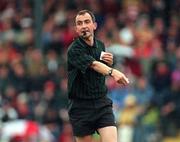 20 June 1999; Referee Seamus McCormack during the Munster Senior Football Championship Semi-Final match between Cork and Limerick at Páirc Uí Rinn in Cork. Photo by Brendan Moran/Sportsfile