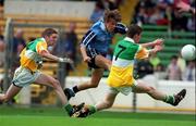 27 June 1999; Cillian O'Driscoll of Dublin shoots to score a goal during the Leinster Minor Football Championship Semi-Final match between Dublin and Offaly at Croke Park in Dublin. Photo by Brendan Moran/Sportsfile