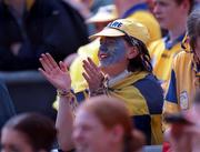4 July 1999; A Clare fan shows their support during the Munster Minor Hurling Championship Final match between Tipperary and Clare at Semple Stadium in Thurles, Tipperary. Photo by Brendan Moran/Sportsfile