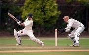 29 June 1999; Barry Archer of Ireland bats as wicketkeeper Colin Smith of Scotland looks on during the Triple Crown Tournament match between Ireland and Scotland at Castle Avenue in Dublin. Photo by Brendan Moran/Sportsfile