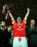 4 July 1999; Cork captain Mark Landers following the Munster Senior Hurling Championship Final match between Cork and Clare at Semple Stadium in Thurles, Tipperary. Photo by Damien Eagers/Sportsfile