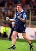 27 June 1999; Davy Byrne of Dublin celebrates at the full-time whistle following the Leinster Senior Football Championship Semi-Final match between Dublin and Laois at Croke Park in Dublin. Photo by Brendan Moran/Sportsfile