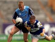 27 June 1999; Declan Darcy of Dublin in action against Joe Higgins of Laois during the Leinster Senior Football Championship Semi-Final match between Dublin and Laois at Croke Park in Dublin. Photo by Brendan Moran/Sportsfile