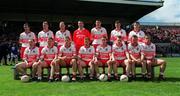 20 June 1999; The Derry team prior to the Bank of Ireland Ulster Senior Football Championship Quarter-Final match between Cavan and Derry at Breffni Park in Cavan. Photo by Damien Eagers/Sportsfile