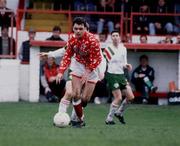25 April 1993; Gary Haylock of Shelbourne during the League of Ireland Premier Division Championship Play-Off match between Shelbourne and Cork City at Tolka Park in Dublin. Photo by David Maher/Sportsfile