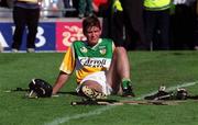 11 July 1999; Hubert Rigney of Offaly looks dejected following the Leinster Senior Hurling Championship Final match between Kilkenny and Offaly at Croke Park in Dublin. Photo by Ray McManus/Sportsfile
