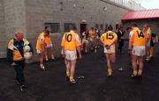 20 June 1999; Antrim manager Ian Thornberry watches his players warm-up prior to the Bank of Ireland Ulster Senior Football Championship Quarter-Final match between Down and Antrim at Pairc Esler in Newry, Down. Photo by David Maher/Sportsfile