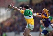 20 June 1999; Kevin Kinahan of Offaly in action against Gary Laffan of Wexford during the Guinness Leinster Senior Hurling Championship Semi-Final match between Offaly and Wexford at Croke Park in Dublin. Photo by Ray McManus/Sportsfile