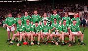 30 May 1999; The Limerick team prior to the Guinness Munster Senior Hurling Championship Quarter-Final match between Limerick and Waterford at Páirc Uí Chaoimh in Cork. Photo by Ray McManus/Sportsfile