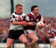 27 June 1999; Shay Walsh of Galway in action against Mark Cosgrove of Sligo during the Connacht Senior Football Championship Semi-Final match between Sligo and Galway at Markievicz Park in Sligo. Photo by Ray Lohan/Sportsfile