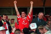4 July 1999; Cork captain Mark Landers celebrates following the Munster Senior Hurling Championship Final match between Cork and Clare at Semple Stadium in Thurles, Tipperary. Photo by Damien Eagers/Sportsfile