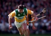13 September 1998; Martin Hanamy of Offaly during the Guinness All-Ireland Senior Hurling Championship Final match between Kilkenny and Offaly at Croke Park in Dublin. Photo by Ray McManus/Sportsfile