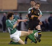 14 April 2006; Joe Gamble, Cork City, in action against Colm Tresson, Bray Wanderers. eircom League, Premier Division, Bray Wanderers v Cork City, Carlisle Grounds, Bray, Co. Wicklow. Picture credit: Pat Murphy / SPORTSFILE