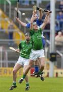 16 April 2006; Mike O'Brien, Limerick, in action against Michael Walsh, Waterford. Allianz National Hurling League, Division 1 Quarter-Final, Waterford v Limerick, Semple Stadium, Thurles, Co. Tipperary. Picture credit: Brian Lawless / SPORTSFILE