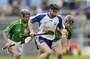 16 April 2006; Jack Kennedy, Waterford, in action against Denis Moloney, left, and Donal O'Grady, Limerick. Allianz National Hurling League, Division 1 Quarter-Final, Waterford v Limerick, Semple Stadium, Thurles, Co. Tipperary. Picture credit: Brian Lawless / SPORTSFILE