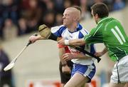 16 April 2006; John Mullane, Waterford, in action against Donie Ryan, Limerick. Allianz National Hurling League, Division 1 Quarter-Final, Waterford v Limerick, Semple Stadium, Thurles, Co. Tipperary. Picture credit: Brian Lawless / SPORTSFILE