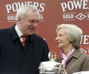 17 April 2006; An Taoiseach Bertie Ahern T.D. in conversation with Phil Clune, owner, after Point Barrow had won the Powers Whiskey Irish Grand National. Fairyhouse Racecourse, Co. Meath. Picture credit: Pat Murphy / SPORTSFILE