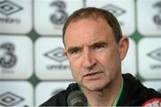 24 May 2014; Republic of Ireland manager Martin O'Neill during a press conference ahead of their 3 International Friendly against Turkey on Sunday. Republic of Ireland Press Conference, Airside Ford, Swords, Co. Dublin. Picture credit: Matt Browne / SPORTSFILE