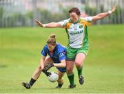 24 May 2014; Aisling Leonard, Munster, in action against Lindsay Peat, Leinster. 2014 MMI Group Ladies Football Interprovincial Tournament Shield Final, Leinster v Munster, Kinnegad, Co. Westmeath. Picture credit: Pat Murphy / SPORTSFILE