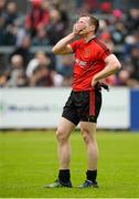 24 May 2014; A dejected Brendan McArdle, Down at the final whistle. Ulster GAA Football Senior Championship, Preliminary Round Replay, Down v Tyrone, Pairc Esler, Newry, Co. Down. Picture credit: Oliver McVeigh / SPORTSFILE